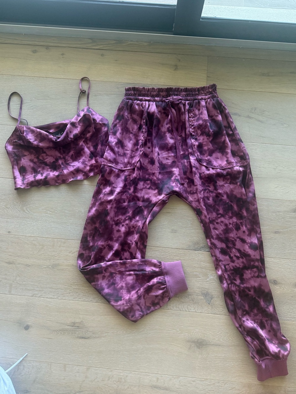 UO Tie-Dye Purple Jogger Set